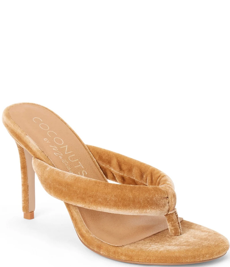 Matisse Calvin Velvet Stiletto Thong Sandals
