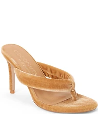Matisse Calvin Velvet Stiletto Thong Sandals