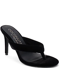 Matisse Calvin Velvet Stiletto Thong Sandals