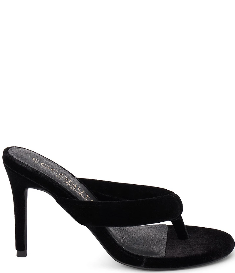 Matisse Calvin Velvet Stiletto Thong Sandals
