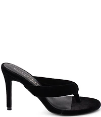 Matisse Calvin Velvet Stiletto Thong Sandals