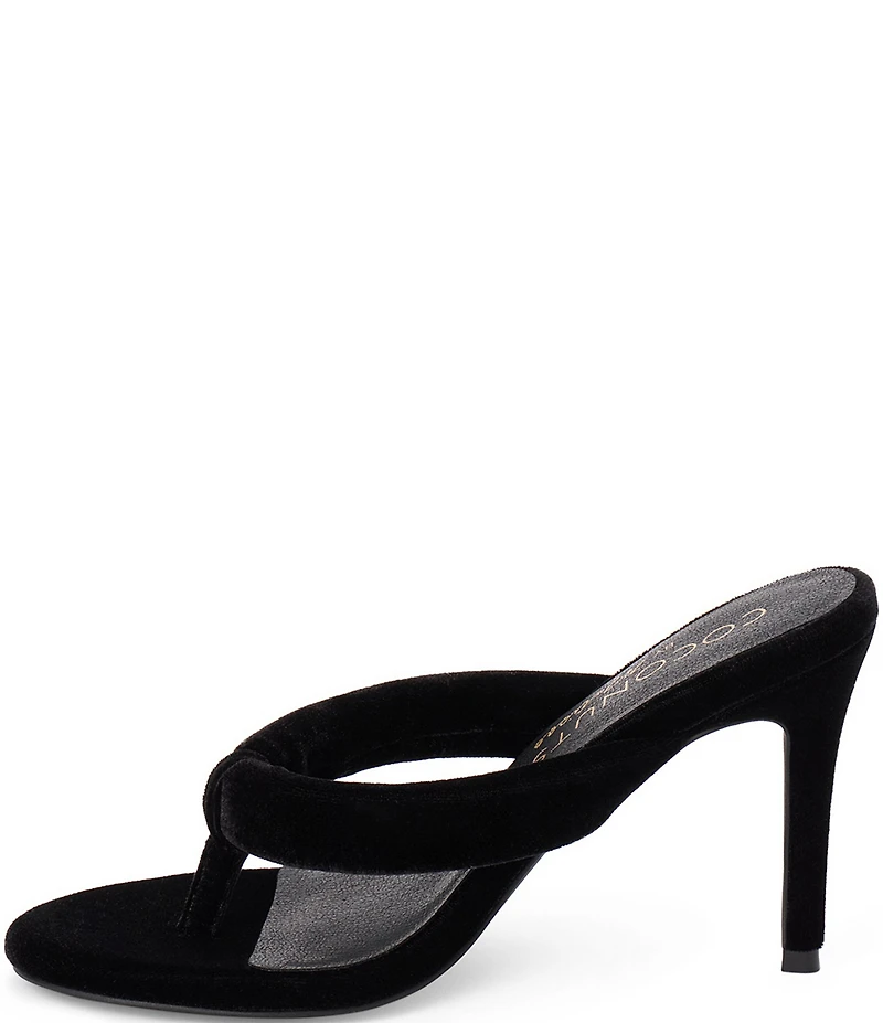 Matisse Calvin Velvet Stiletto Thong Sandals