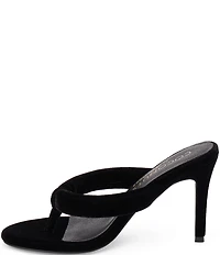 Matisse Calvin Velvet Stiletto Thong Sandals