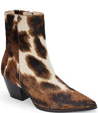 Matisse Caty Animal Print Calf Hair Western-Inspired Booties