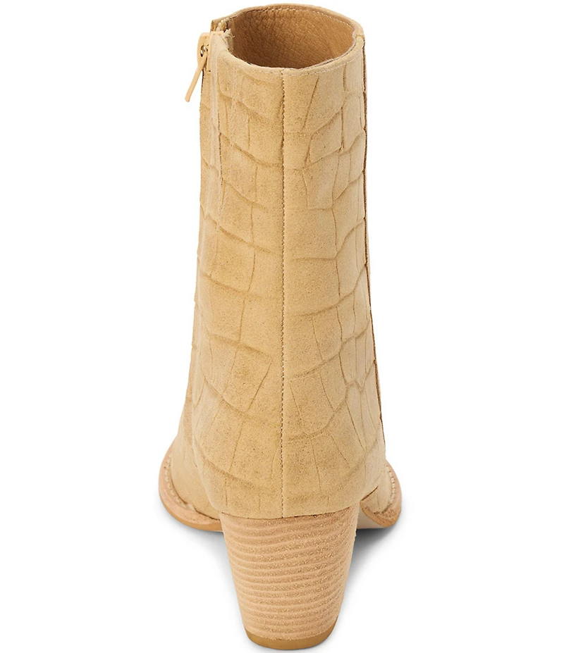 Matisse Caty Croco Embossed Suede Western-Inspired Booties