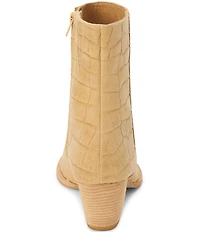 Matisse Caty Croco Embossed Suede Western-Inspired Booties