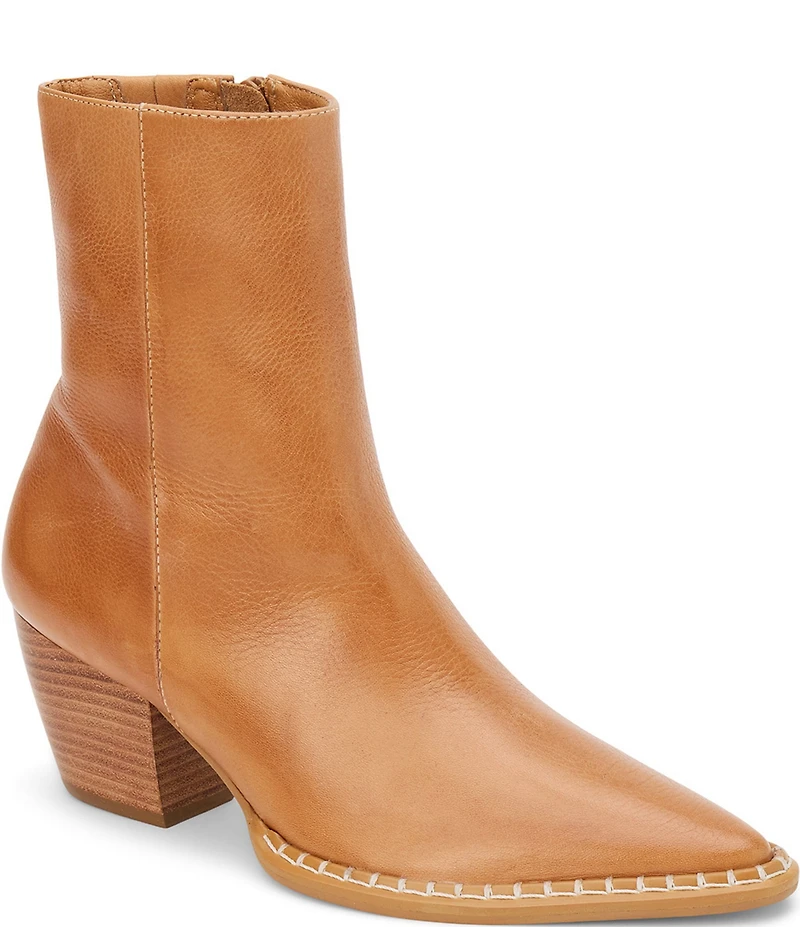 Matisse Caty Leather Whipstitch Western Booties