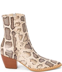 Matisse Caty Snake Embossed Leather Western Inspired Booties