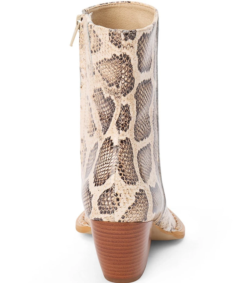 Matisse Caty Snake Embossed Leather Western Inspired Booties