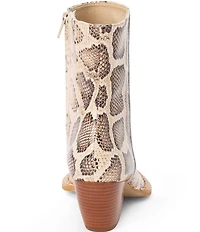 Matisse Caty Snake Embossed Leather Western Inspired Booties