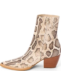 Matisse Caty Snake Embossed Leather Western Inspired Booties