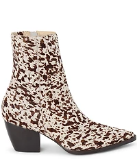 Matisse Caty Spotted Animal Print Calf Hair Western Inspired Booties