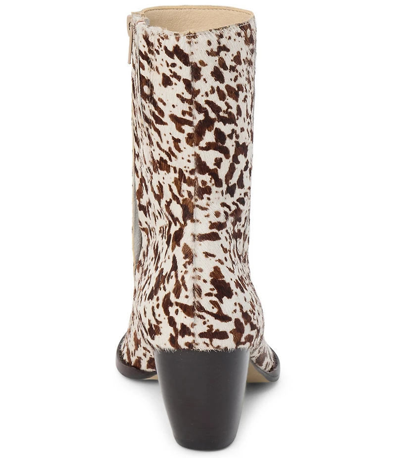 Matisse Caty Spotted Animal Print Calf Hair Western Inspired Booties