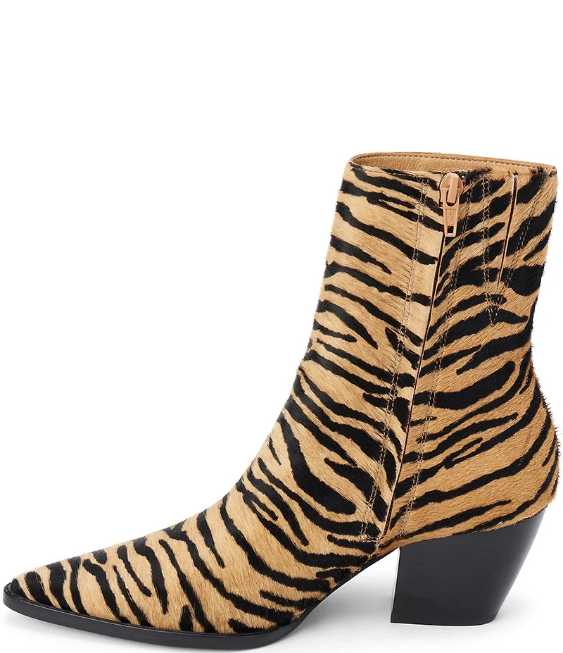 Matisse Caty Tiger Print Haircalf Western Inspired Booties