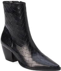 Matisse Caty Woven Leather Western Inspired Booties