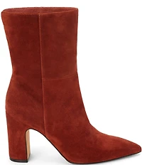 Matisse Celeste Suede Pointed Toe Block Heel Mid Calf Boots