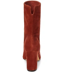 Matisse Celeste Suede Pointed Toe Block Heel Mid Calf Boots