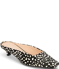 Matisse Classy Animal Print Calf Hair Kitten Heel Mules