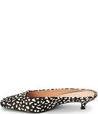 Matisse Classy Animal Print Calf Hair Kitten Heel Mules