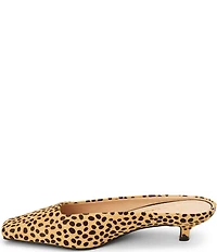 Matisse Classy Cheetah Print Calf Hair Kitten Heel Mules