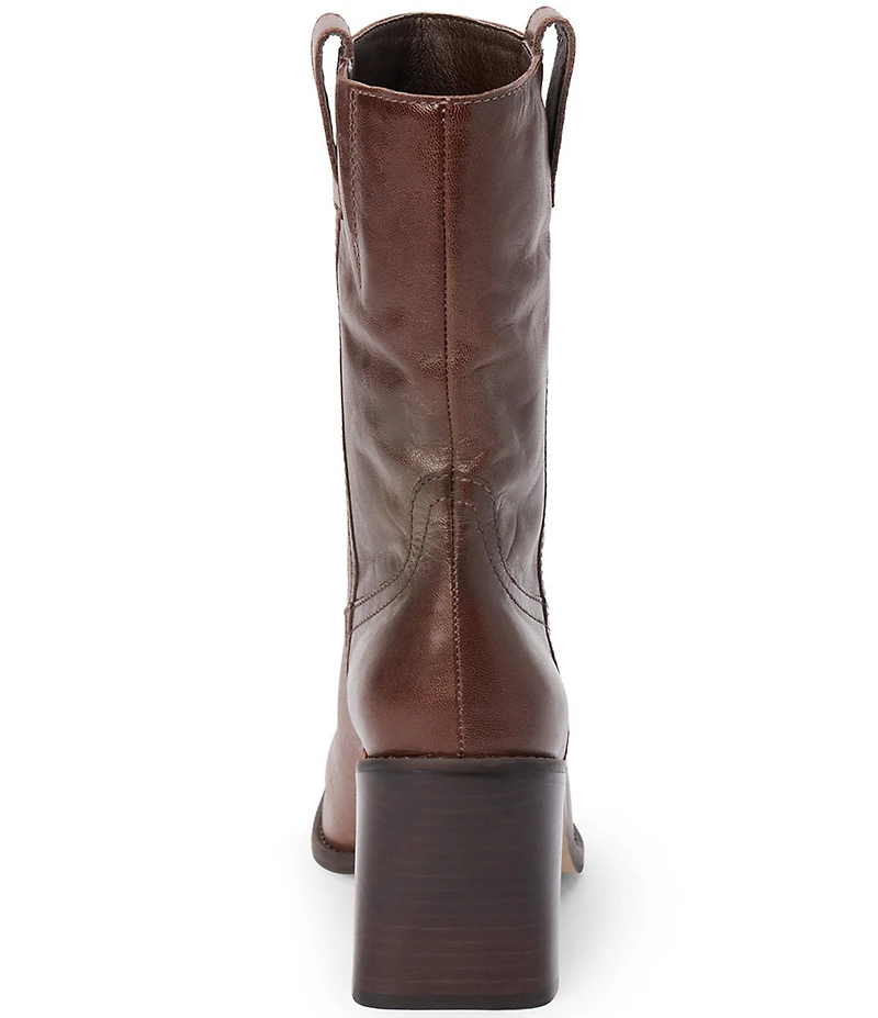 Matisse Downey Leather Mid Calf Block Heel Boots