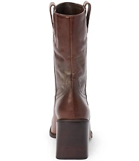 Matisse Downey Leather Mid Calf Block Heel Boots