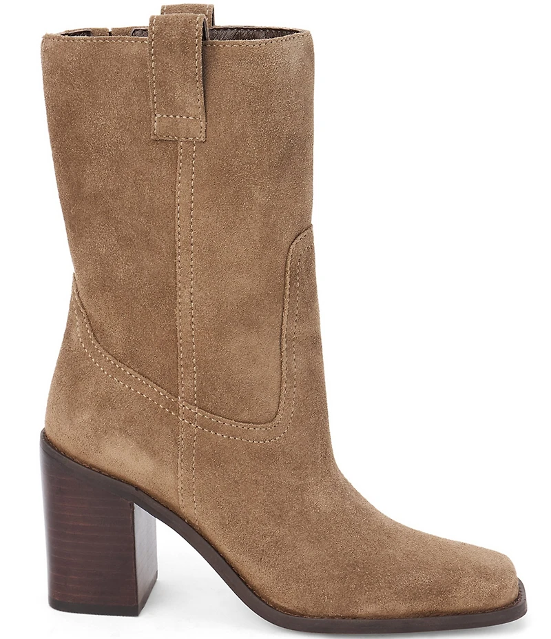 Matisse Downey Suede Mid Calf Block Heel Boots