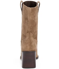 Matisse Downey Suede Mid Calf Block Heel Boots