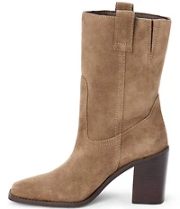 Matisse Downey Suede Mid Calf Block Heel Boots