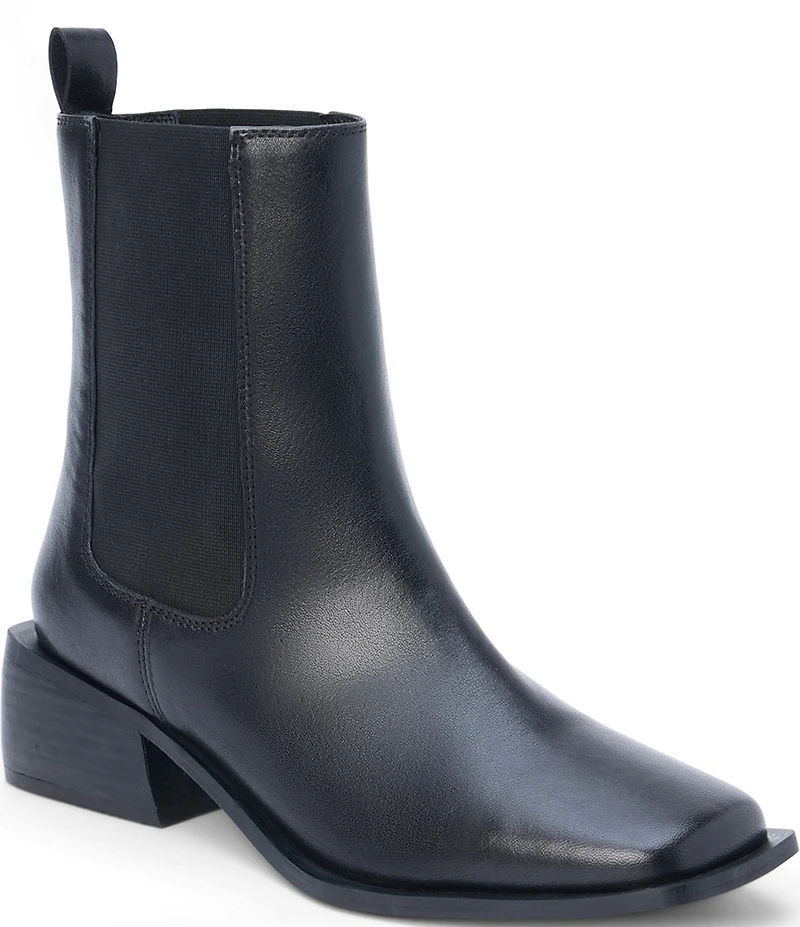 Matisse Effie Leather Square Toe Chelsea Booties