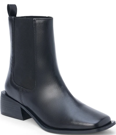 Matisse Effie Leather Square Toe Chelsea Booties