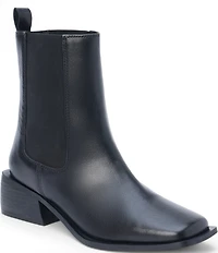 Matisse Effie Leather Square Toe Chelsea Booties