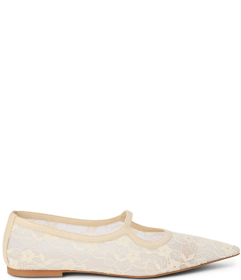 Matisse Fleur Lace Pointed Toe Ballet Flats