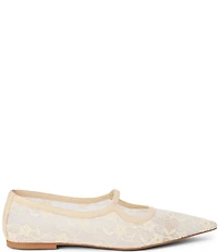 Matisse Fleur Lace Pointed Toe Ballet Flats