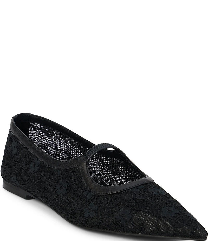Matisse Fleur Lace Pointed Toe Ballet Flats