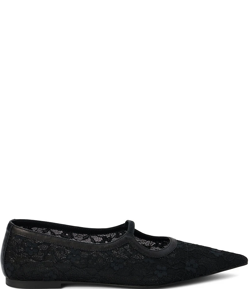 Matisse Fleur Lace Pointed Toe Ballet Flats