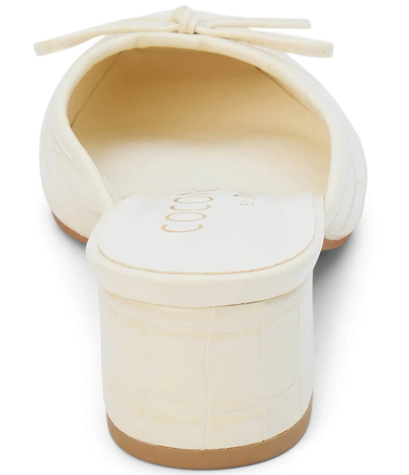 Matisse Geneva Croco Embossed Bow Mules