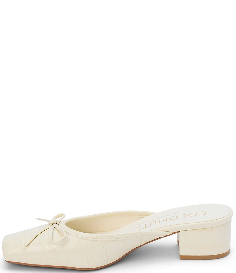 Matisse Geneva Croco Embossed Bow Mules