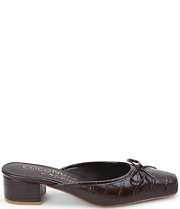 Matisse Geneva Croco Embossed Bow Mules