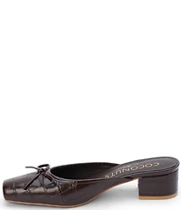 Matisse Geneva Croco Embossed Bow Mules