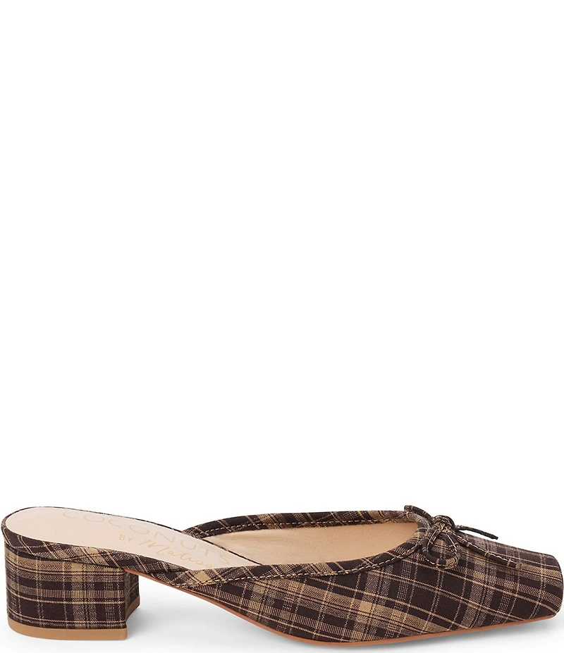 Matisse Geneva Fabric Slip On Leather Bow Mules