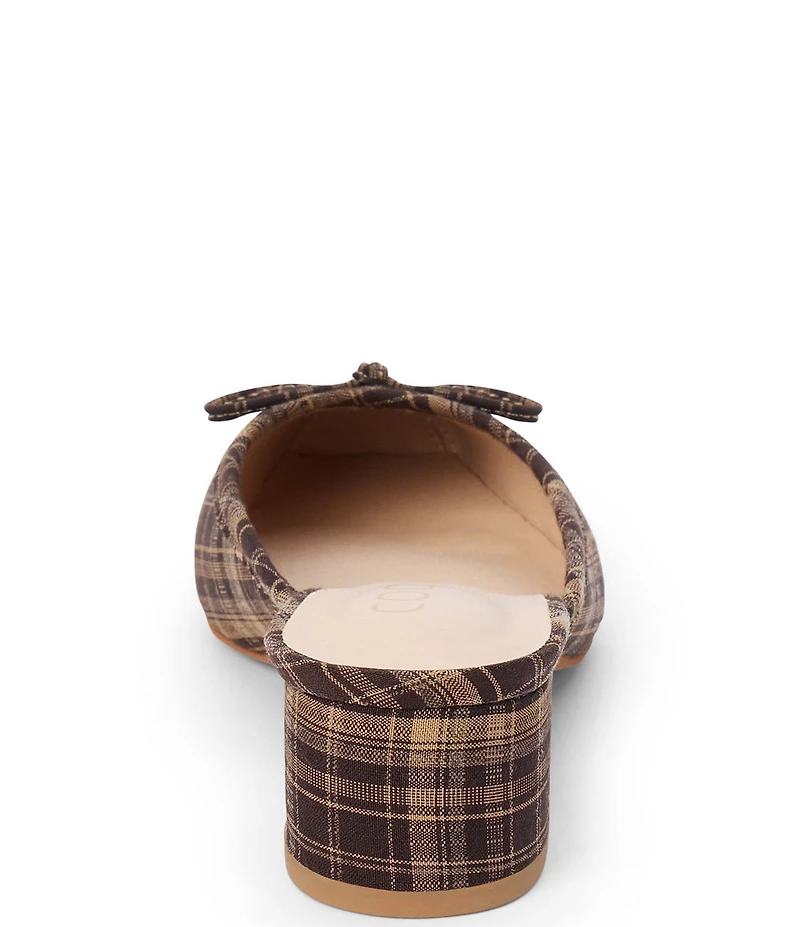 Matisse Geneva Fabric Slip On Leather Bow Mules