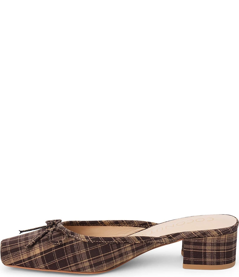 Matisse Geneva Fabric Slip On Leather Bow Mules