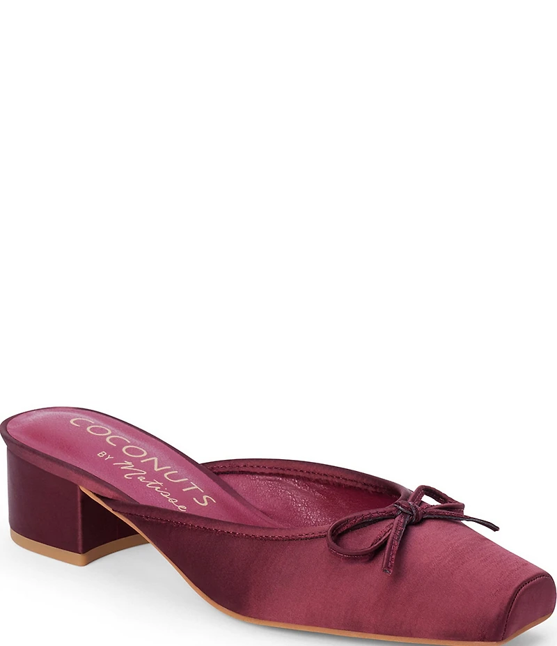 Matisse Geneva Fabric Slip On Leather Bow Mules