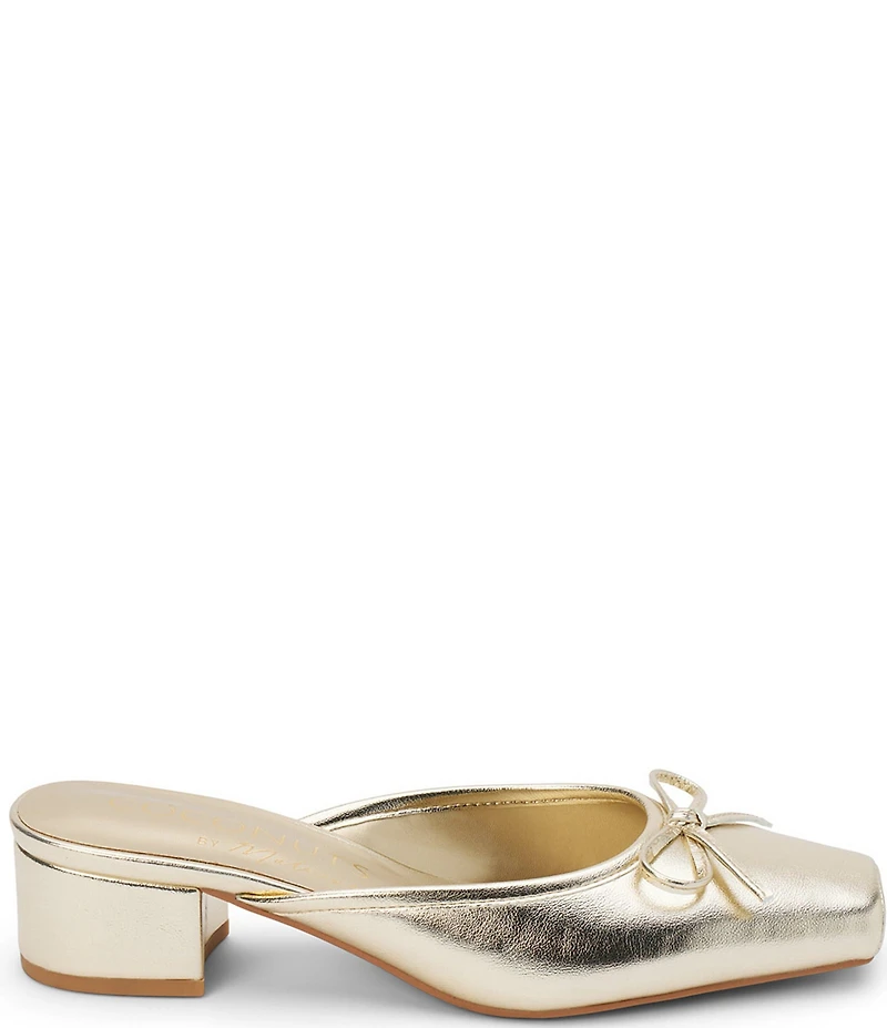 Matisse Geneva Metallic Bow Mules