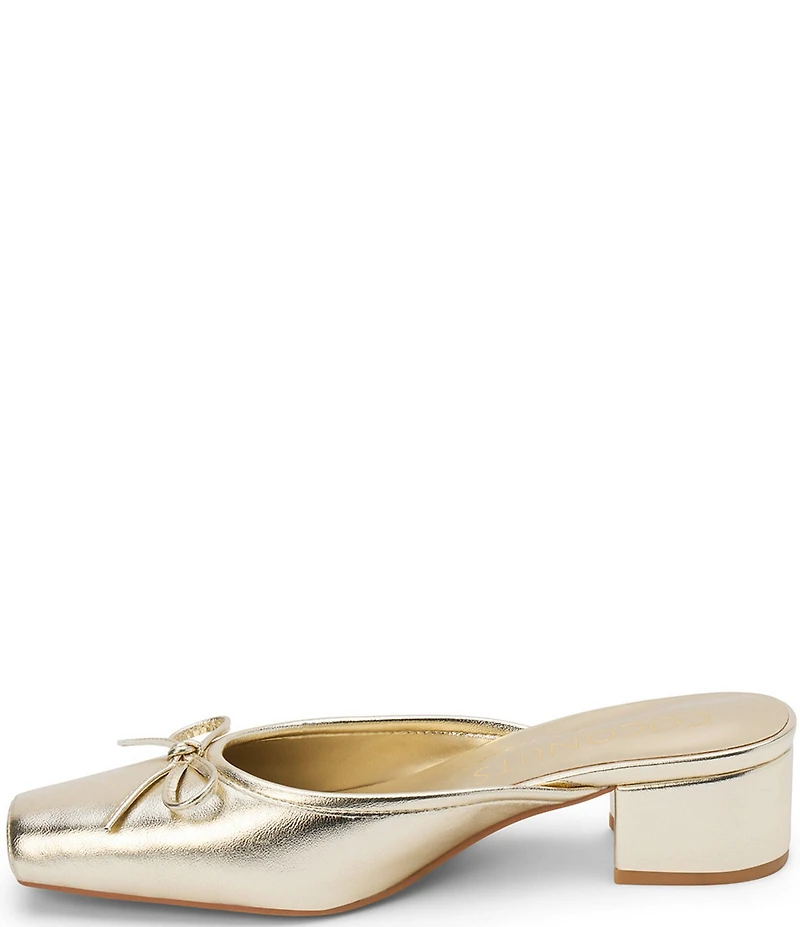 Matisse Geneva Metallic Bow Mules