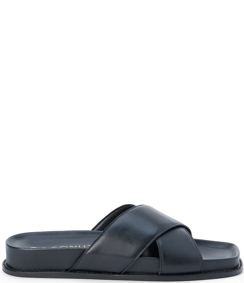 Matisse Hannah Leather Cross Band Slide Sandals