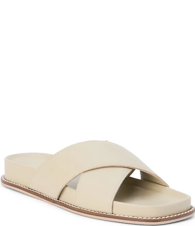 Matisse Hannah Leather Cross Band Slide Sandals