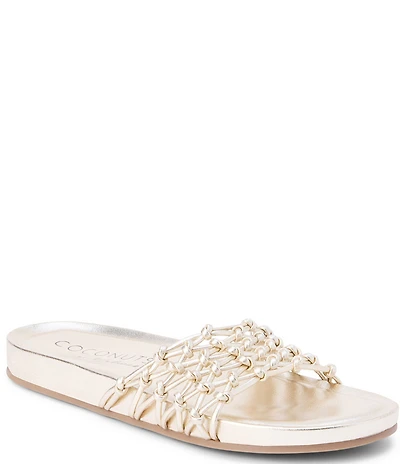 Matisse Harvey Leather Knotted Footbed Slide Sandals