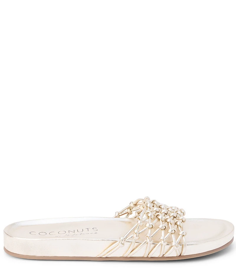 Matisse Harvey Leather Knotted Footbed Slide Sandals